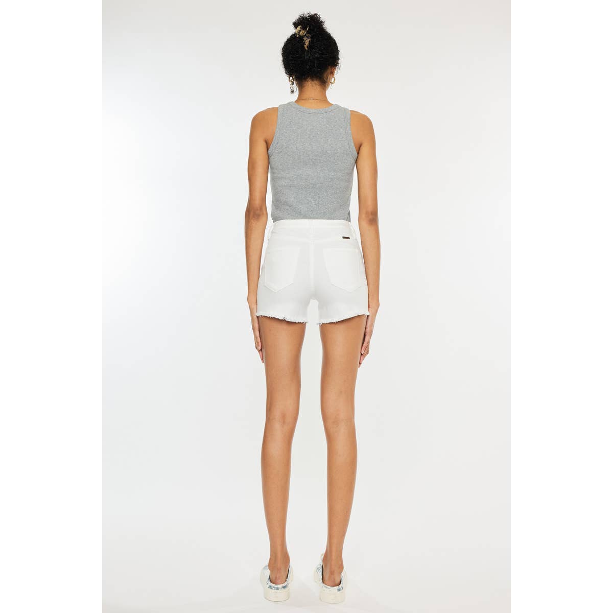 KanCan White High Rise Shorts