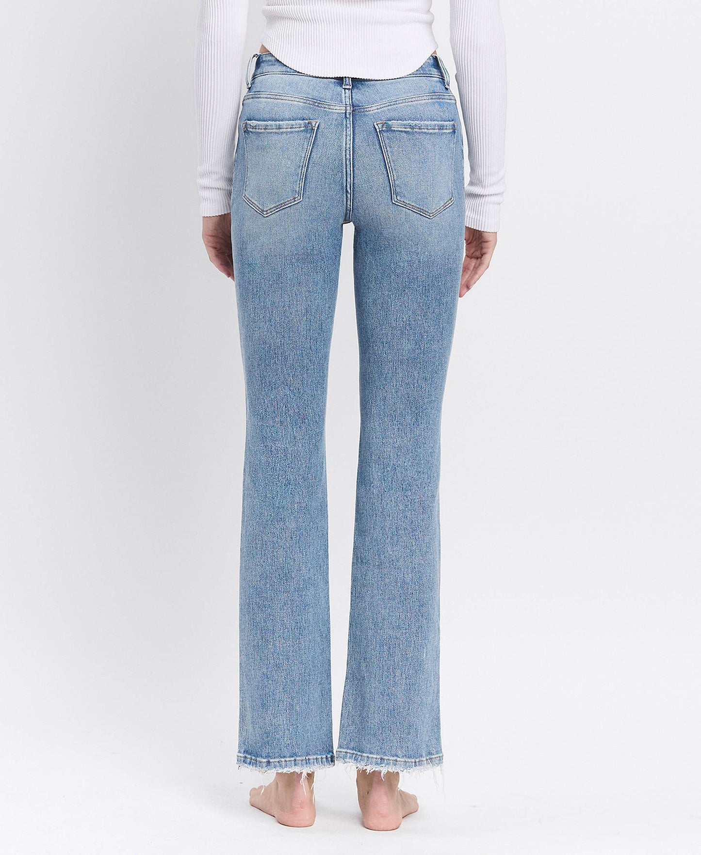 High Rise Full Length Bootcut Jeans