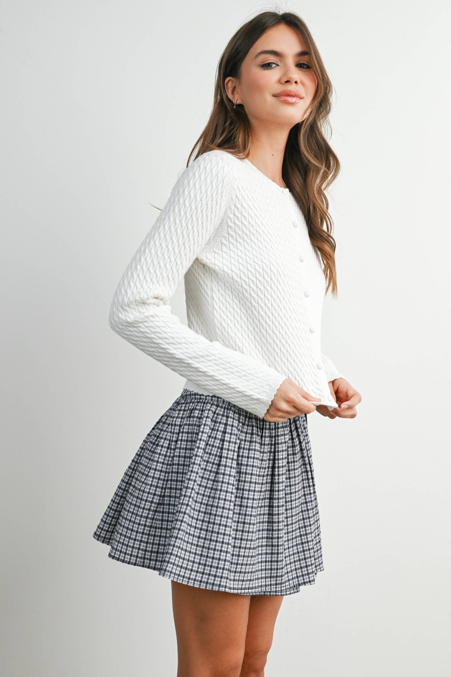 Button-Up Knit Cardigan