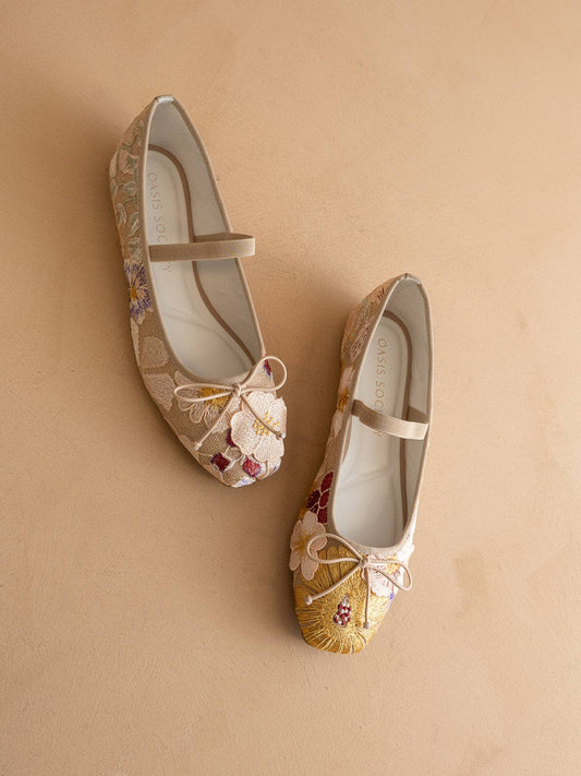 The London | Floral Ballet Pointe Flat