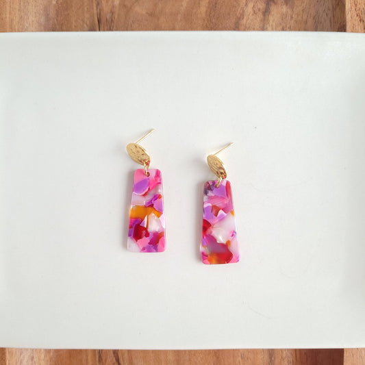 Mia Mini Earrings - Pink
