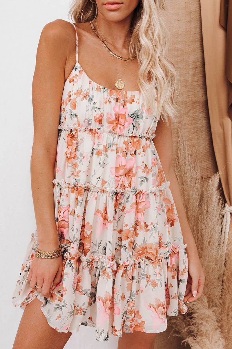 Printed Chiffon Dress