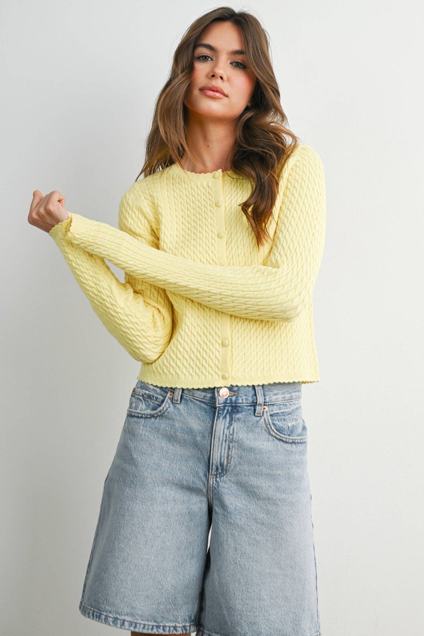 Button-Up Knit Cardigan