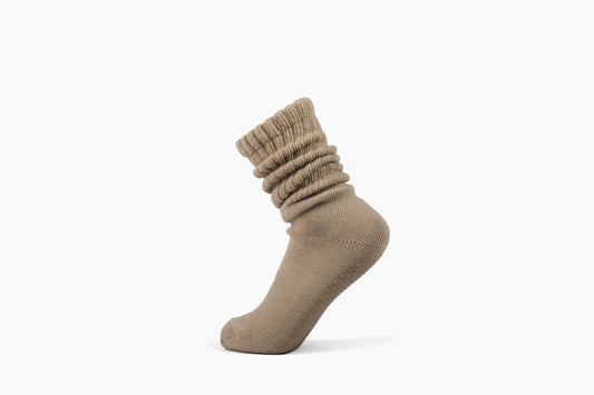 Slouchy grip socks - Khaki