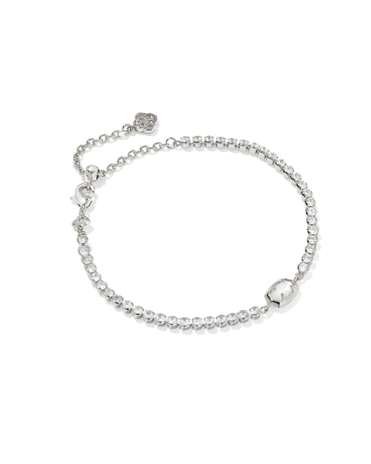 Emilie Silver Tennis Bracelet in Ivory Mother-of-Pearl – Holiday Edition