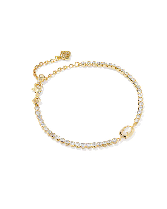 Emilie Gold Tennis Bracelet in Ivory Mother-of-Pearl – Holiday Edition