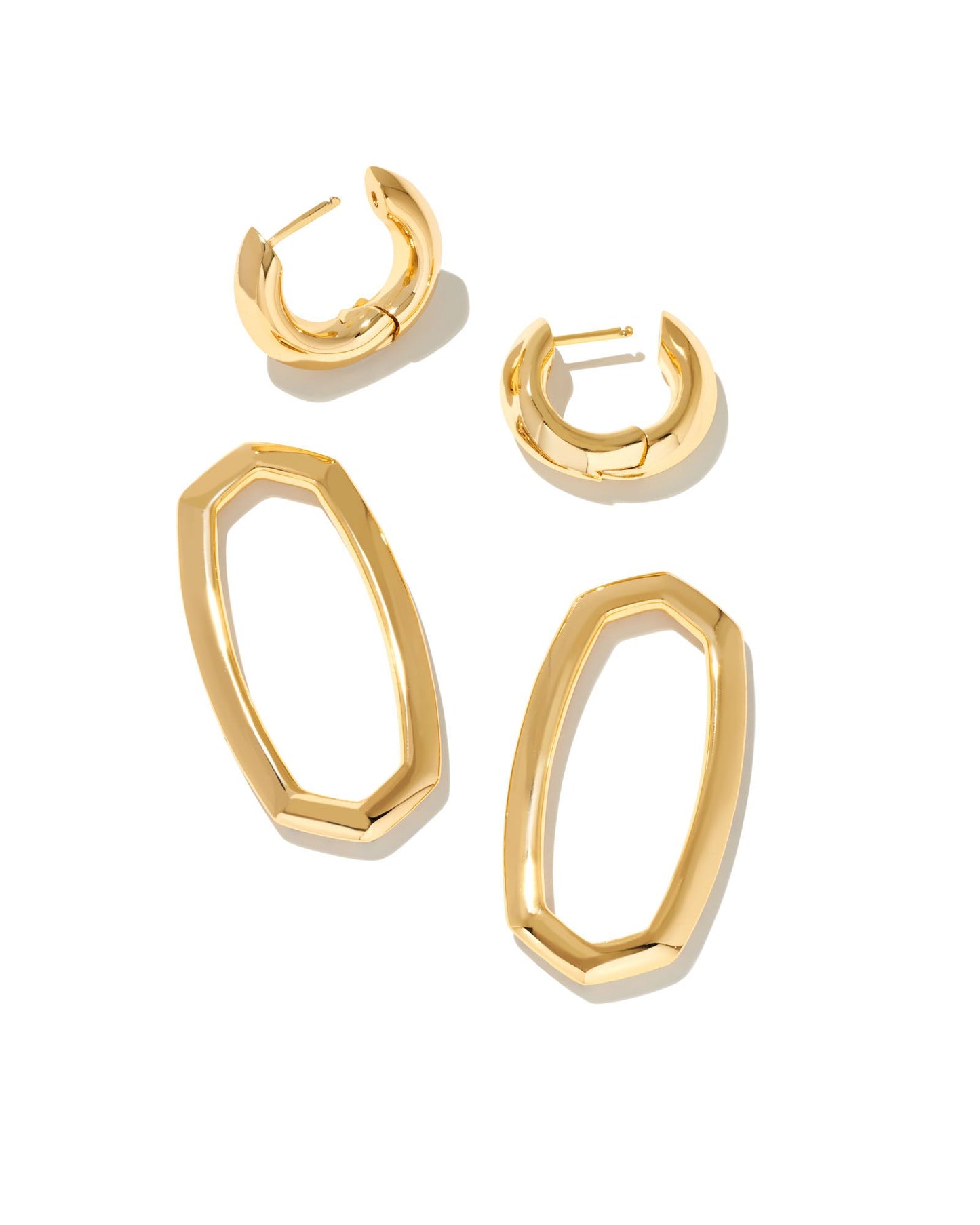 Danielle Convertible Link Earrings in White Crystal