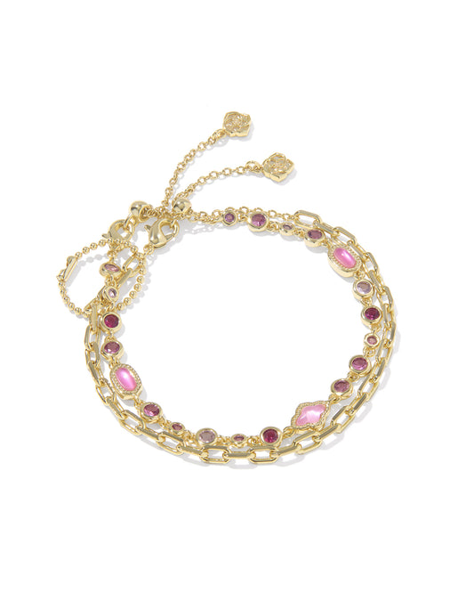 Mini Elisa and Abbie Gold Set of 2 Delicate Chain Bracelets