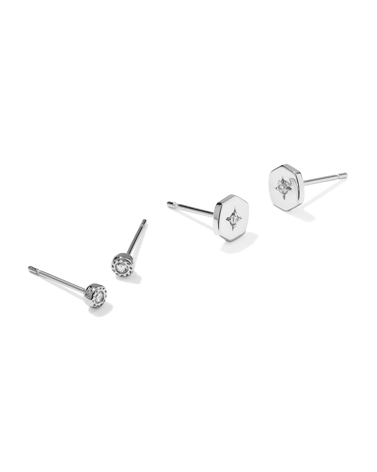 Arlene Stud Earring Set | Silver