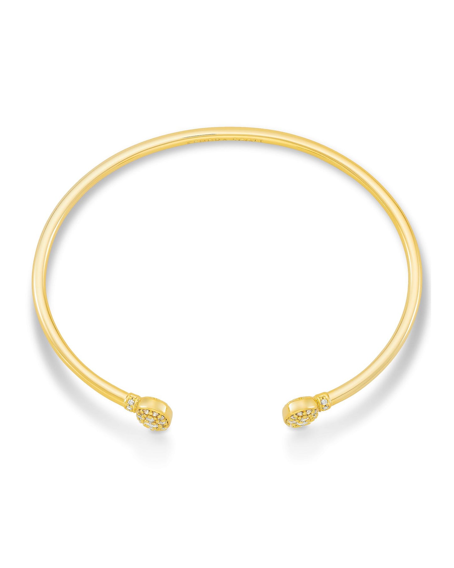 Grayson Cuff Bracelet in White Crystal - Gold